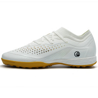 Chaussures de football en cuir à tige basse pour entraînement en extérieur, personnalisées par le fabricant (OEM), pour futsal et football