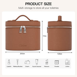 Sac <span class=keywords><strong>de</strong></span> <span class=keywords><strong>toilette</strong></span> <span class=keywords><strong>de</strong></span> luxe COSSNI avec logo personnalisé en cuir véritable, grande capacité, organiseur <span class=keywords><strong>de</strong></span> maquillage <span class=keywords><strong>de</strong></span> voyage, <span class=keywords><strong>trousse</strong></span> <span class=keywords><strong>de</strong></span> <span class=keywords><strong>toilette</strong></span> pour femmes - Product Image 5