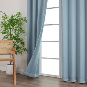 <span class=keywords><strong>Cortinas</strong></span> de Ventana OWENIE de Alta Calidad con Filtro de Luz Azul Cielo para Dormitorio, <span class=keywords><strong>Cortinas</strong></span> de Tela Sólida con Bolsillo para Barra, 2 Paneles - Product Image 5