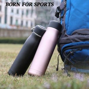 Custom logo Double Wall Stainless Steel Thermal Vacuum <b>Flask</b> Insulated Sport Gym Business Gifts Metal Water Bottle with Rope - Product Image 6