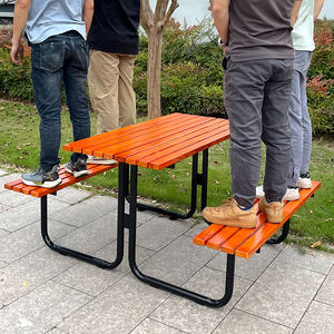 कम moq आधुनिक डिजाइन आउटडोर पैटियो सेट फोल्डेबल प्लास्टिक लकड़ी डाइनिंग टेबल और रेस्तरां या गार्डन फर्नीचर के लिए कुर्सियां - Product Image 4