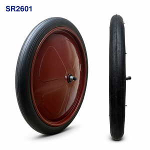Pneu anti-crevaison 10x3.00-4 avec roulement de 5/8 po, pneu et roue de remplacement robustes de 10 po compatibles avec les chariots à main - Product Image 1