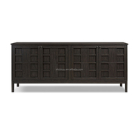 Buffet moderne de luxe à 4 portes, armoires de rangement de cuisine, meubles de salle à manger en bois de chêne