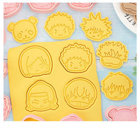 8 teile/satz Anime Kopf Keksform Plastik plätzchen Fer ramenta Para Panificacao Kinder DIY Keksform Backen Kuchen Zubehör