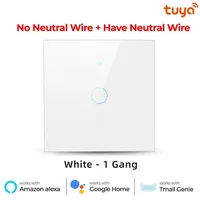 L'UE nous Tuya WiFi + RF433 interrupteur de lumière intelligente interrupteur tactile mural