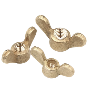 Écrous à oreilles en laiton massif (écrous papillon) à serrage manuel pour boulons et vis M3-M24, fixation <span class=keywords><strong>Guer</strong></span>, modèle DIN315 pour le bois - Product Image 3