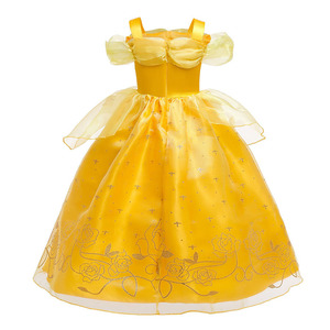 Vente chaude en 2024 filles Costume de fée princesse jaune fille princesse Costume GPHC-011 - Product Image 3