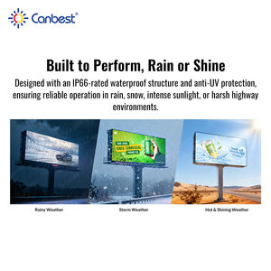 Canbest Road系列20000nit P16户外广告牌LED广告屏防水数字LED显示屏用于高速公路 - Product Image 4