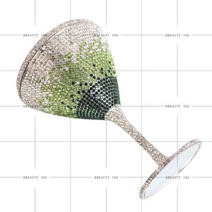 Modische Klassische Kelch-Clutch mit Strasssteinen Funkelnde Diamant-Abendtasche Glänzende Kristall-Handtasche Gold für Cocktailparty und Abschlussball - Product Image 4