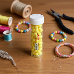 Perline Ilan Abalorio 8Cm Giallo Macaron per Creazione di Gioielli Artigianali - Product Image 2