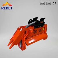 Broyeur forestier robuste pour excavatrice, prix usine, compatible Komatsu, pour machine de débroussaillage de 3 à 15 tonnes