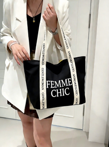 Nouveauté Sac fourre-tout en toile de coton personnalisé avec logo, réutilisable, recyclable, motif lettres, bandoulière, vente en gros, sac cadeau pour le shopping - Product Image 2