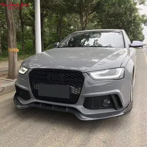 A4 S4 RS4 Bumper With Fog Lamp For Audi A4 S4 Car Bodykit With Grill Carbon Front Lip For Audi A4 S4 Front Bumper 2013 2014 2015