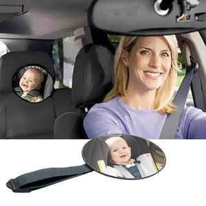 Adjustable 17cm Round Convex Black Baby <b>Car</b> <b>Mirror</b> for Rearview Blind Spot and <b>Car</b> Back Seat - Product Image 4