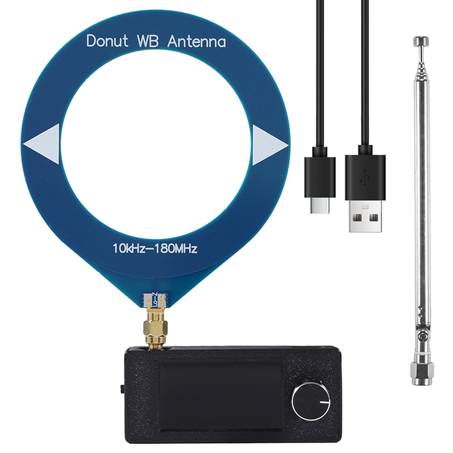 Mini SI4732 0.5-108MHz Portable Radio LSB USB AM FM All Band Radio with Donut WB Antenna