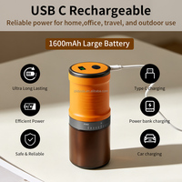 Penggiling Kopi Elektrik Portabel BARU 15 Pengaturan yang Dapat Disesuaikan Penggiling Biji Kopi dengan Layar LED Isi Ulang USB untuk Rumah Kantor