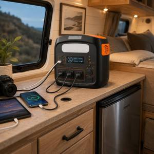 Station d'alimentation portable intelligente 1200W avec double USB-C PD, écran LCD, 3 prises AC, camping, maison, hors réseau - Product Image 5