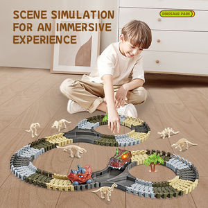 Vente chaude Flexible Piste Jeu ensemble Jouet Voitures Dinosaure <span class=keywords><strong>Paradis</strong></span> <span class=keywords><strong>Route</strong></span> Course Squelette Assemblé Dinosaure Rail Voiture jouet - Product Image 3