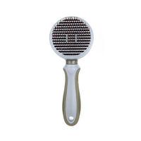 Rarewe Brosse de massage portable autonettoyante anti-rayures écologique en acier inoxydable sûre pour l'élimination des poils de chien et de chat, six couleurs