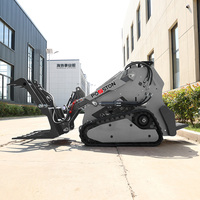 Loader Mini Skid Steer EPA Grosir Langsung dari Pabrik, Loader Track Kecil dengan Berbagai Lampiran untuk Proyek Kebun