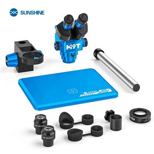 <span class=keywords><strong>Microscope</strong></span> stéréoscopique trinoculaire SUNSHINE M9T - B11, <span class=keywords><strong>zoom</strong></span> 6-45X, interface 0.5CTV, grand plan de travail pour outils de réparation de téléphones - Product Image 6