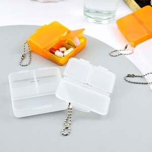 Porte-clés promotionnel personnalisé en plastique PP avec logo, boîte à pilules portable format poche, cadeau promotionnel pas cher très demandé - Product Image 5