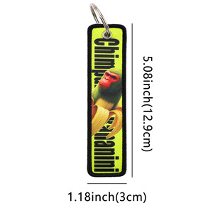 3 Styles Logo personnalisé Cartoon Tung Tung Tung Sahur <span class=keywords><strong>Doudou</strong></span> Brainrot Shark tissé brodé Porte-clés moto Jet Tag Porte-clés - Product Image 5