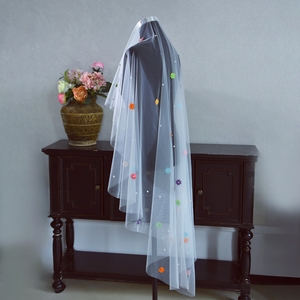 <span class=keywords><strong>Voile</strong></span> de mariée coréen YouLaPan, tulle souple monocouche sans peigne, <span class=keywords><strong>mini</strong></span> <span class=keywords><strong>voile</strong></span> de soirée et de bal avec fleurs en dentelle M143 - Product Image 6
