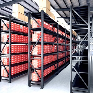 Étagères noires personnalisées Rayonnage à palettes Étagères empilables Entrepôt sans boulon en métal Étagères en acier Étagère à chaussures de stockage - Product Image 4