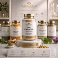 Poudre d'extrait de soja naturelle non-OGM de qualité alimentaire 40% 80% Isoflavones de soja Emballée sous vide en bouteille/fût