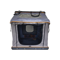 Tente de toit pour voiture, coque rigide en aluminium, Oxford imperméable, pliable, tente de camping à installation rapide pour SUV/pick-up, utilisation quatre saisons