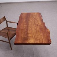 Offre d'usine jaune TALI bois dalle Table à manger Table centrale en bois naturel pour cuisine Restaurant hôtel-pour la maison bureau Villas
