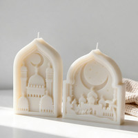 NOUVELLE ARRIVÉE Moule en silicone en forme de mosquée et de lune pour la fabrication de bougies d'aromathérapie