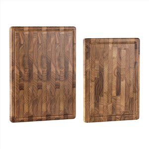 Planche à découper en grain <span class=keywords><strong>de</strong></span> bois <span class=keywords><strong>de</strong></span> teck robuste bloc <span class=keywords><strong>de</strong></span> boucher bloc à découper <span class=keywords><strong>de</strong></span> cuisine Double face avec poignée pour la cuisine à la maison - Product Image 1