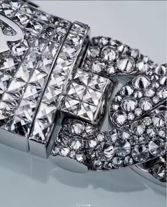 Collar de diamantes de moissanita de hip hop personalizado de alta calidad con cadena cubana para regalos para mujeres - Product Image 3