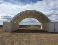 Carpa de Almacenamiento Metálica CS4080 de Acero 12x24m, Contenedor de Doble Armazón con Cubierta de PVC de 40 pies, Domo de Protección