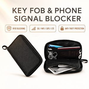Bolsa Multifuncional con Bloqueo de Señal RFID Faraday, Anti-Rastreo, para Privacidad del Teléfono, Organizador de Viaje con Clip para Llaves, Venta al Por Mayor - Product Image 1