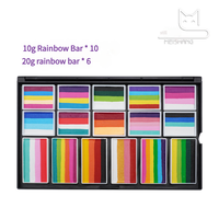 Mei Shang Kinder Natürliche Pflanzliche Gesichts- und Körperfarbe Regenbogen-Farbpalette Notizbuch-Set für Halloween-Party