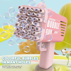 Pistola de <span class=keywords><strong>Burbujas</strong></span> Eléctrica Automática EPT con Múltiples Orificios, 2 Colores Surtidos, Juguete de <span class=keywords><strong>Burbujas</strong></span> para Niños, Verano, Aire Libre - Product Image 4