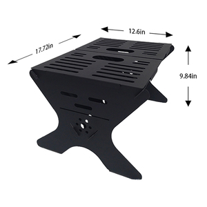 Outdoor Stainless Steel Charcoal &amp; Wood Fire Barbecue <strong>Grill</strong> With Gloves &amp; Hook For Camping And Kitchen Use - Product Image 6