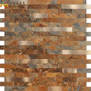 Tira larga con palo de mármol en la pared Peel and Stick Azulejo de pared Fácil DIY Impermeable para azulejos de mosaico contra salpicaduras de cocina