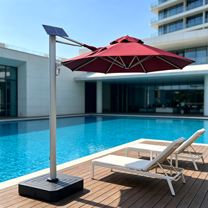 <span class=keywords><strong>Parasol</strong></span> romain rond autoportant à <span class=keywords><strong>LED</strong></span> solaire <span class=keywords><strong>pour</strong></span> hôtel, villa et espaces extérieurs - Product Image 3