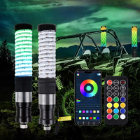 Antennes lumineuses LED RGB robustes AUTODRAGONS, fouets LED IP67 pour Side by Side SXS Can-Am Polaris/ Sand Spider Dune Buggy