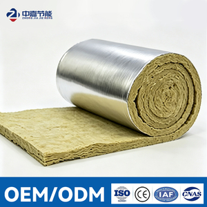 Rouleau d'isolation en laine de roche résistant aux hautes températures avec feuille d'aluminium pour usage industriel - Product Image 1