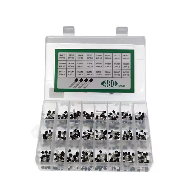 480PCS TO-92 Diode Transistor PNP NPN Silicon Tube High and Low Frequency 20 Pcs Each of 24 Specifications