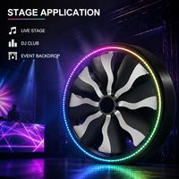 Ventilateur LED RGBW 80cm 1m DMX512 5CH 19CH 272CH pour éclairage de fond de scène, mariage, concert, divertissement
