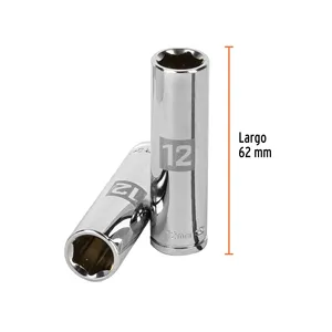 BOX 6 Chiave a Bussola Lunga 12mm, 6 Punte, Attacco 3/8'', TRUPER - Product Image 3