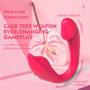 Hot Sale Doppel köpfiger Vibrations stab Silikon dildo Bieg bares Masturbation gerät für Erwachsene mit Anal vibratoren Vibrator Zauberstab - Product Image 5