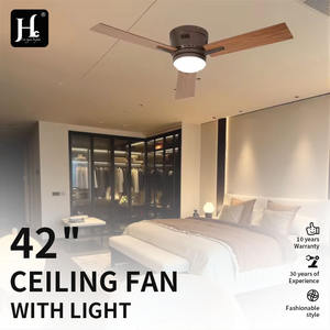 Ventilador de Techo Moderno de Madera de 52 Pulgadas con Luz LED, 3 Aspas, Control Remoto Inteligente Bldc para Oficina en Casa, Motor de CC de 110 V - Product Image 2