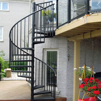 Offre Spéciale extérieur en fer forgé escalier en colimaçon intérieur en bois marche verre garde-corps escalier câble garde-corps escalier en colimaçon